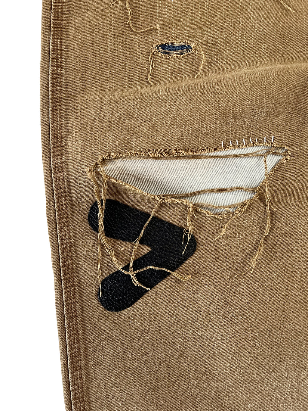 #54 Leather Patch Distressed Carpenter