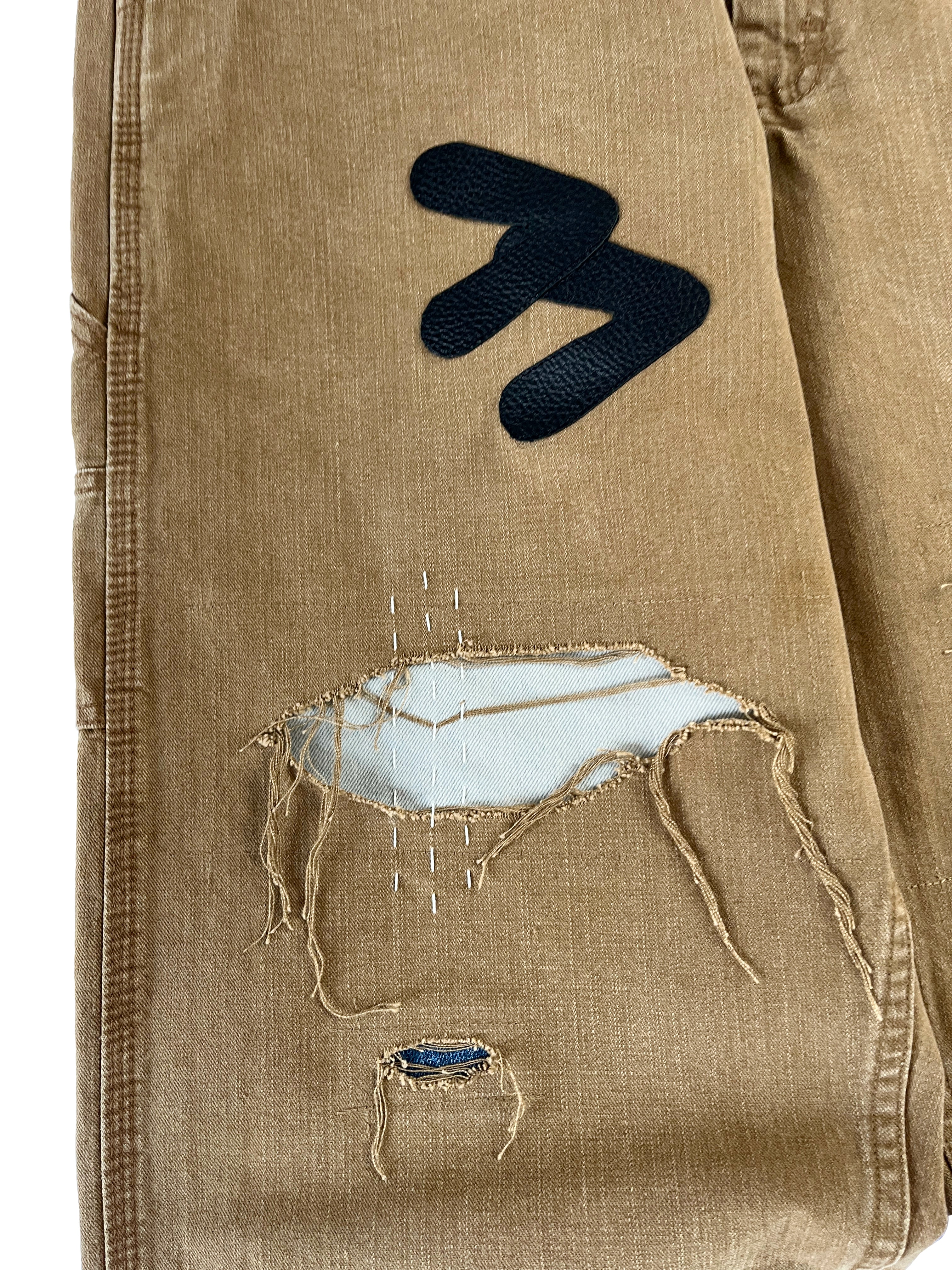 #54 Leather Patch Distressed Carpenter