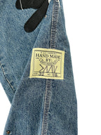 #48 Leather Patch Studded Denim