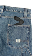 #48 Leather Patch Studded Denim