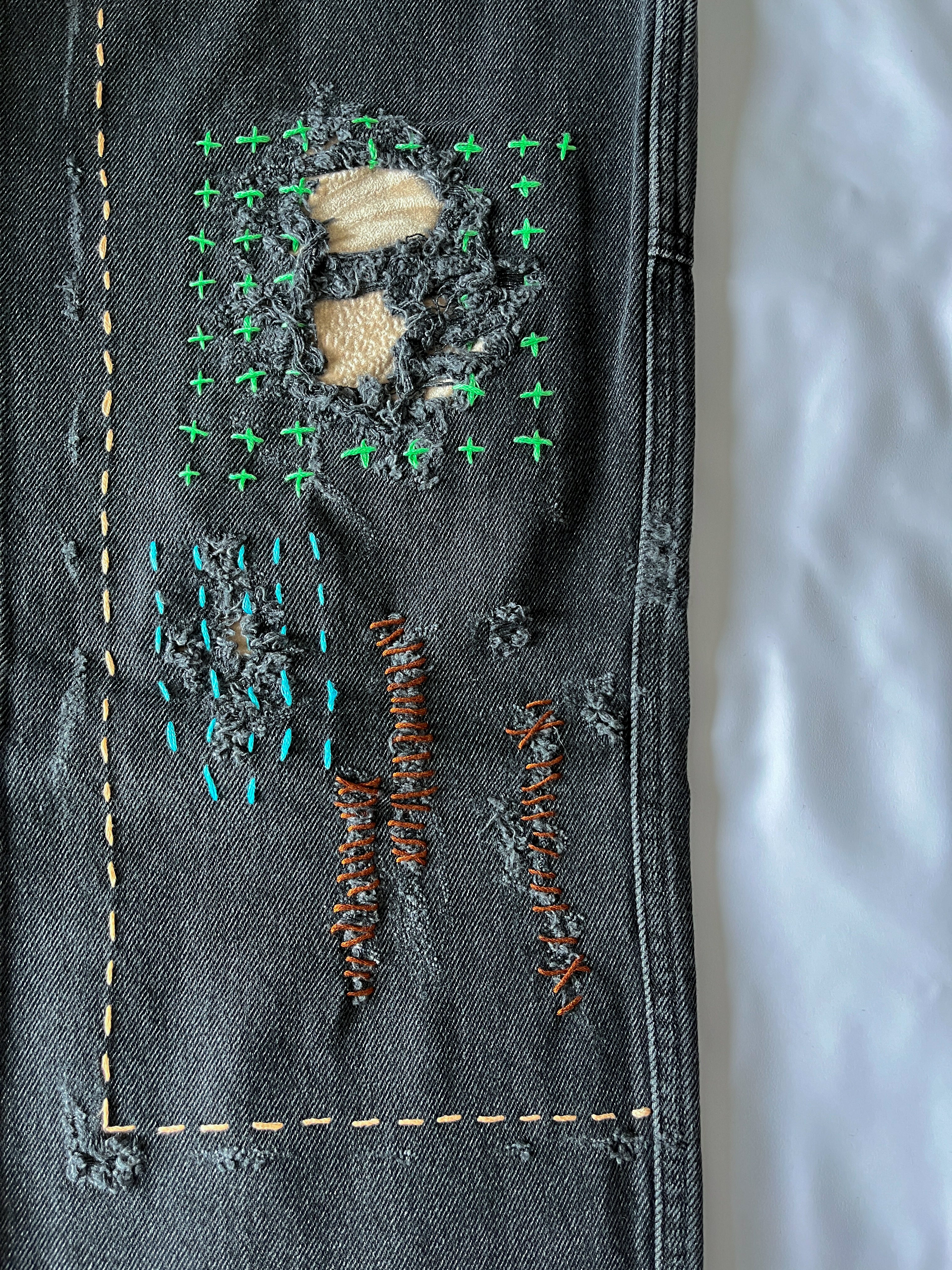 Sashiko Double Knee Denim