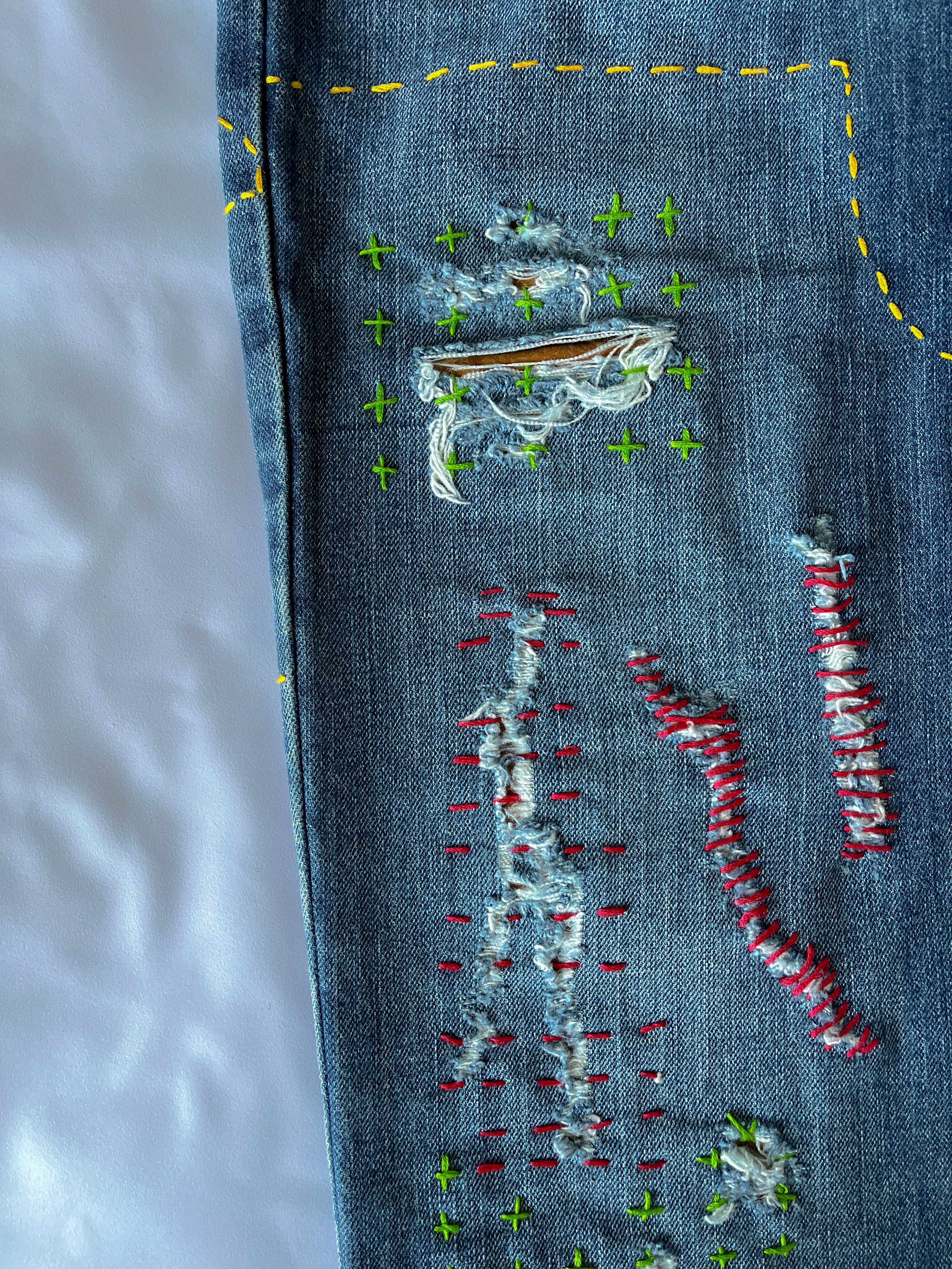 Sashiko Double Knee Denim