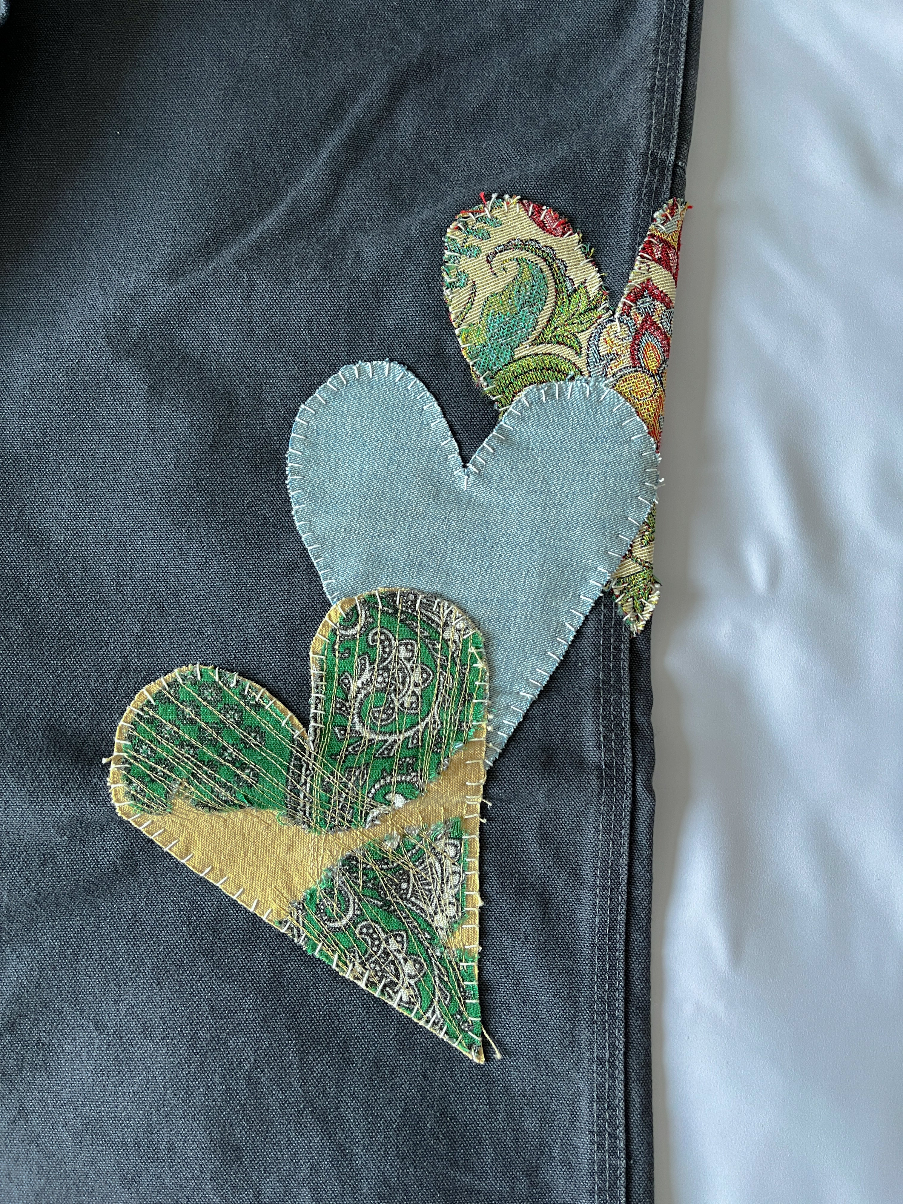 Heart Patchwork Carpenter Pant