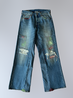 Baggy Distressed Denim