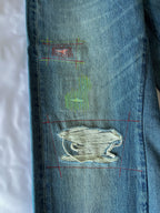 Baggy Distressed Denim