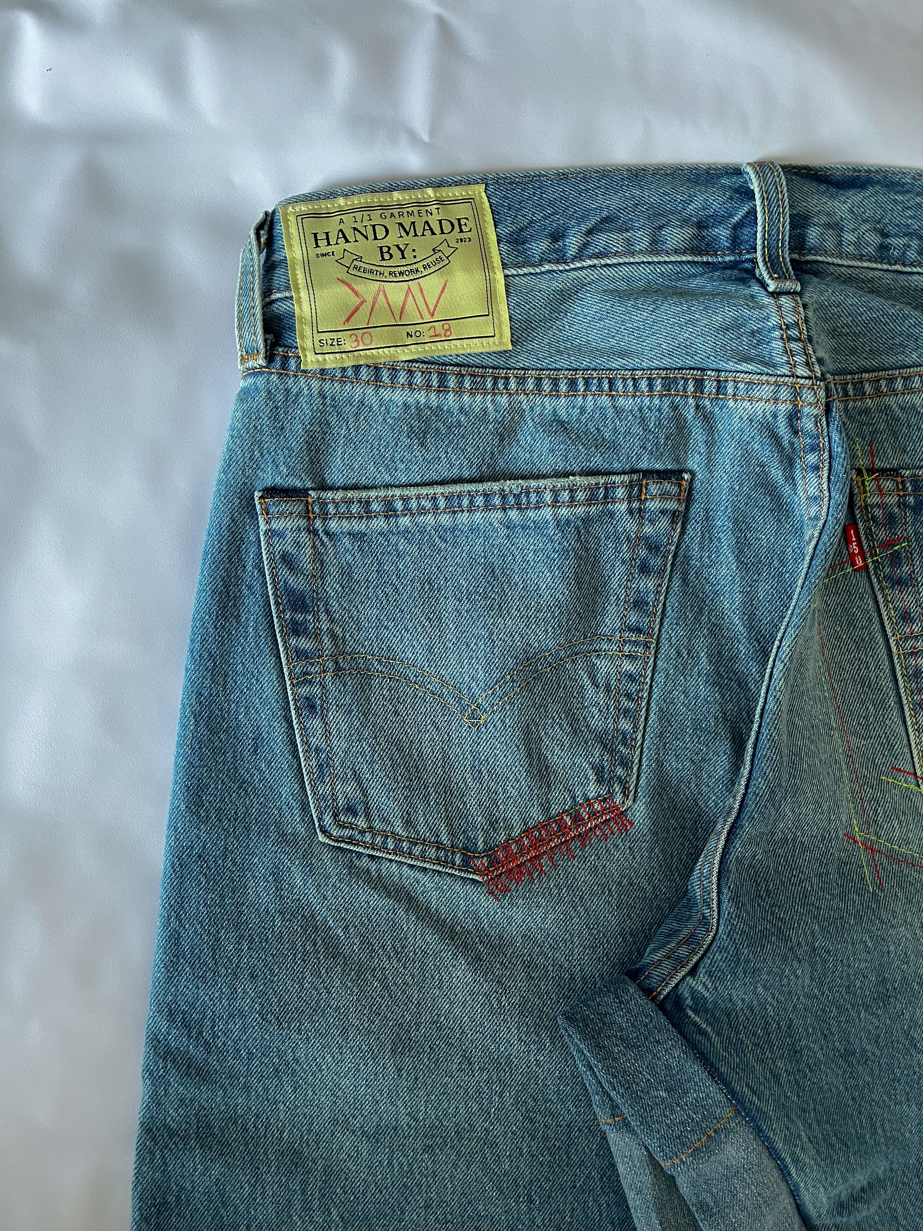 Baggy Distressed Denim