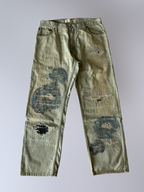 Circle Patchwork Denim