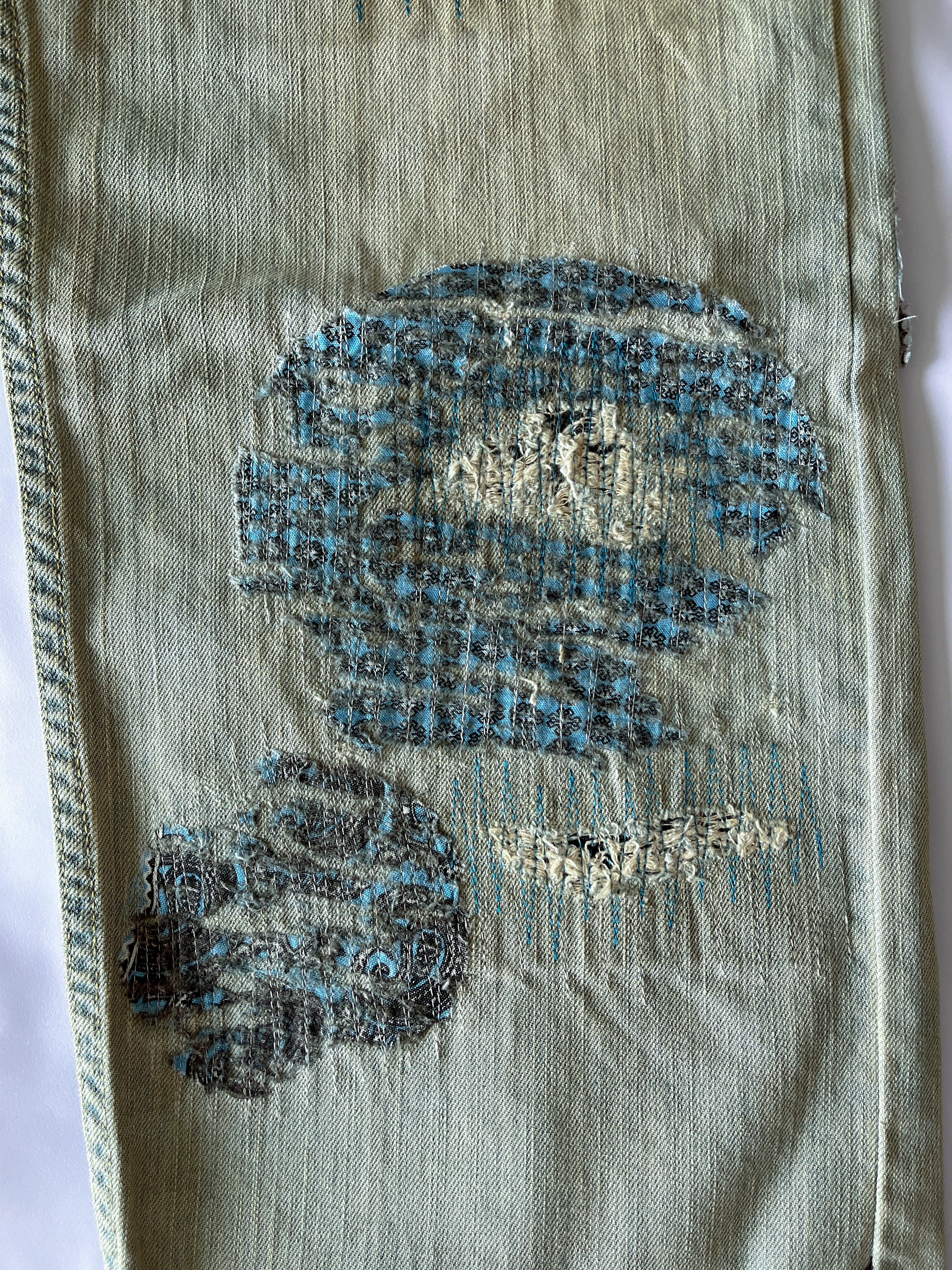 Circle Patchwork Denim