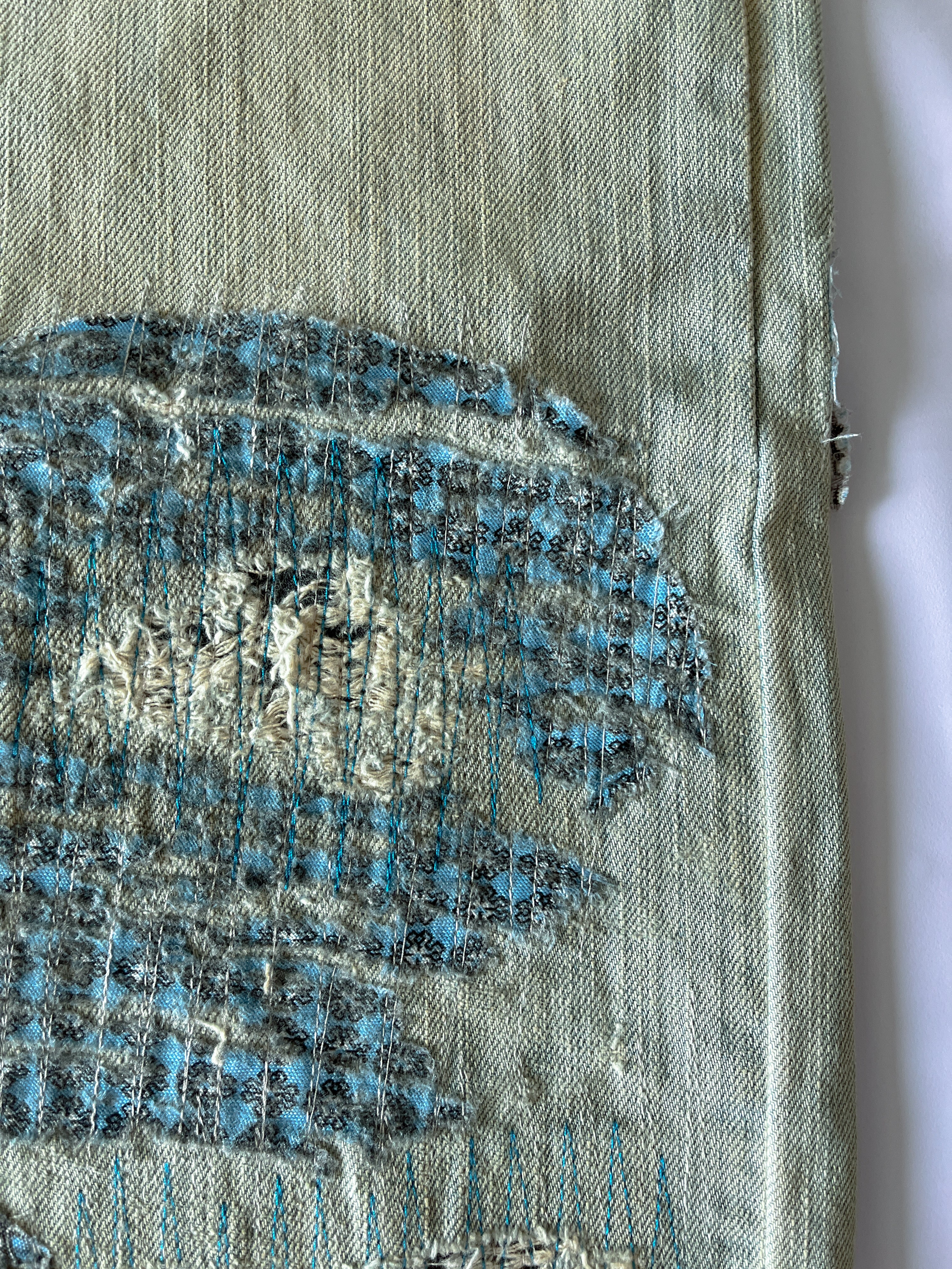 Circle Patchwork Denim