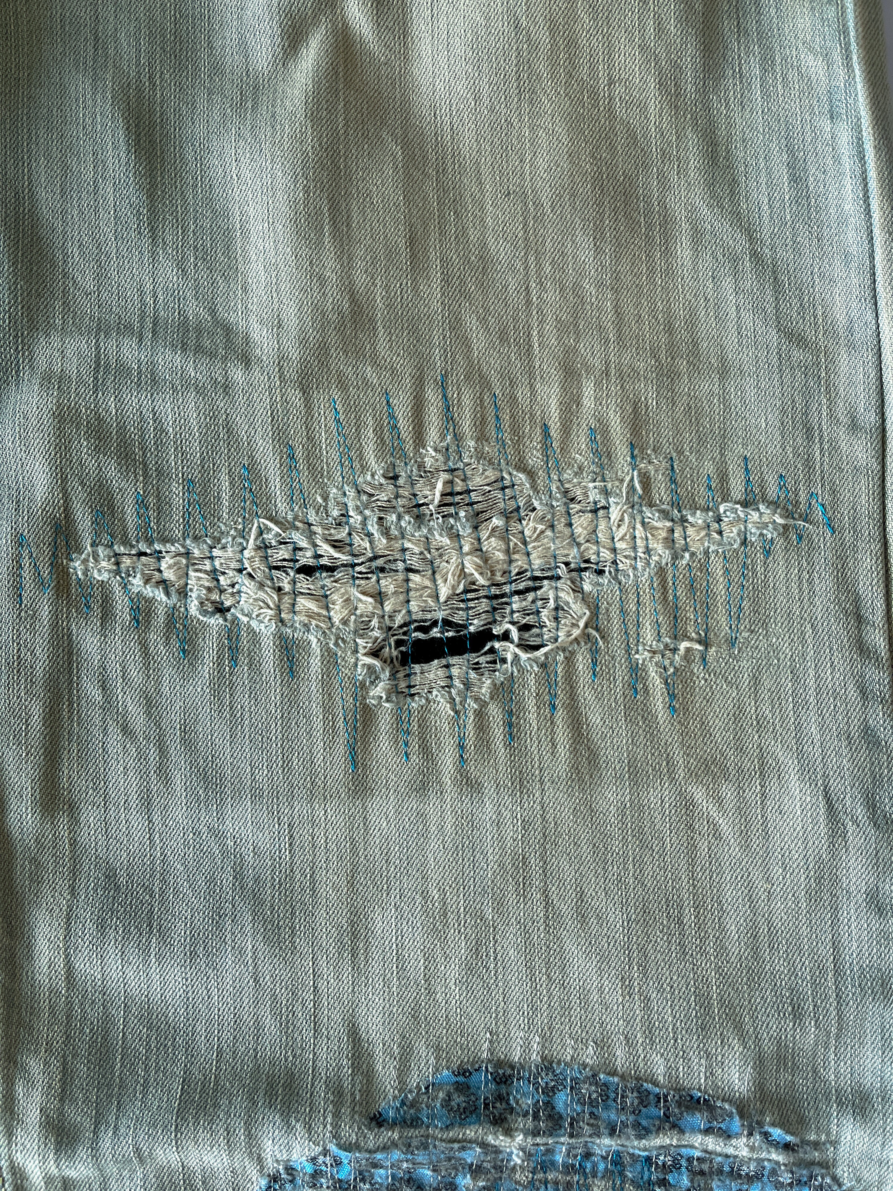 Circle Patchwork Denim