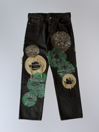 Circle Patchwork Denim