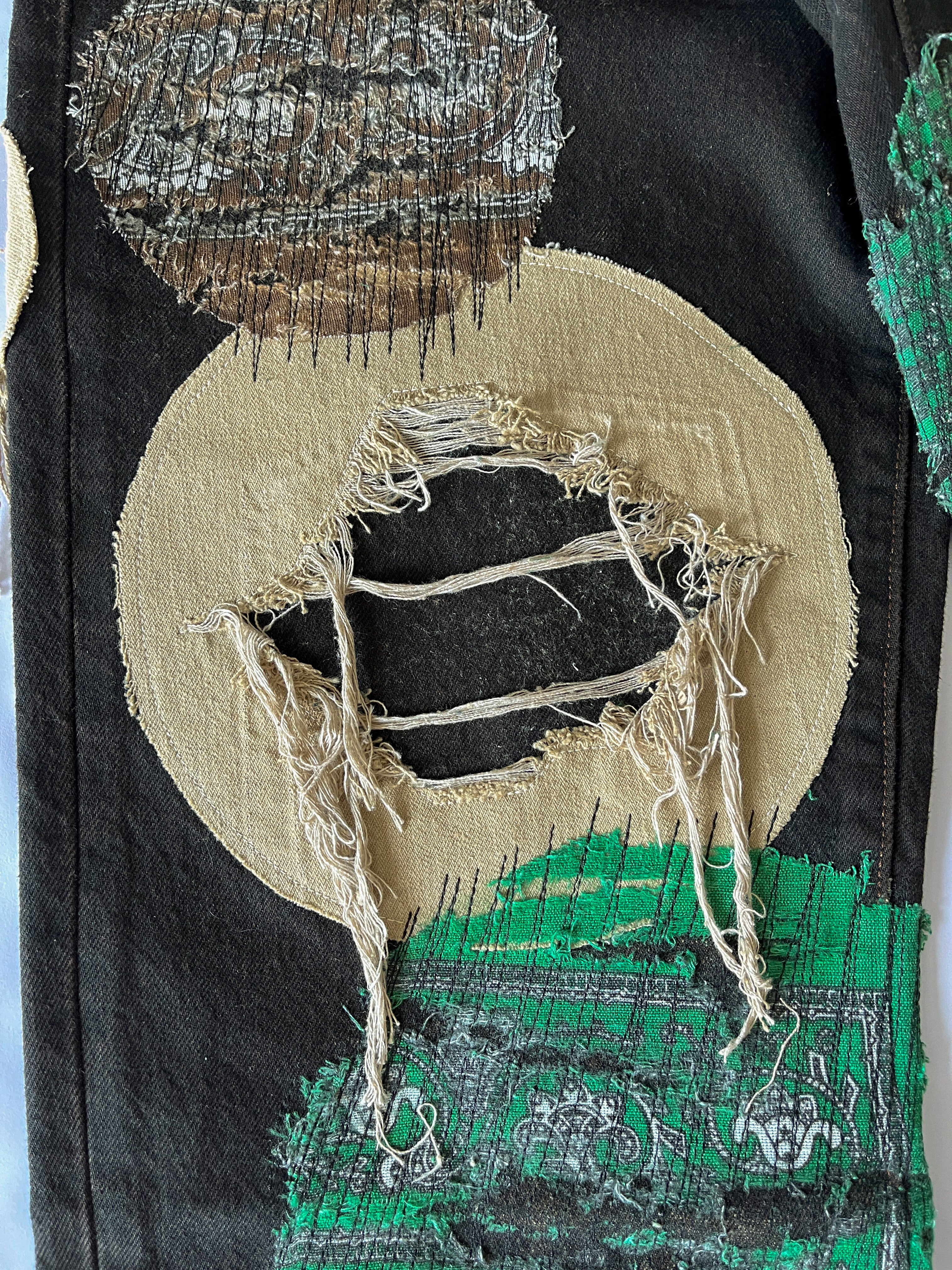 Circle Patchwork Denim