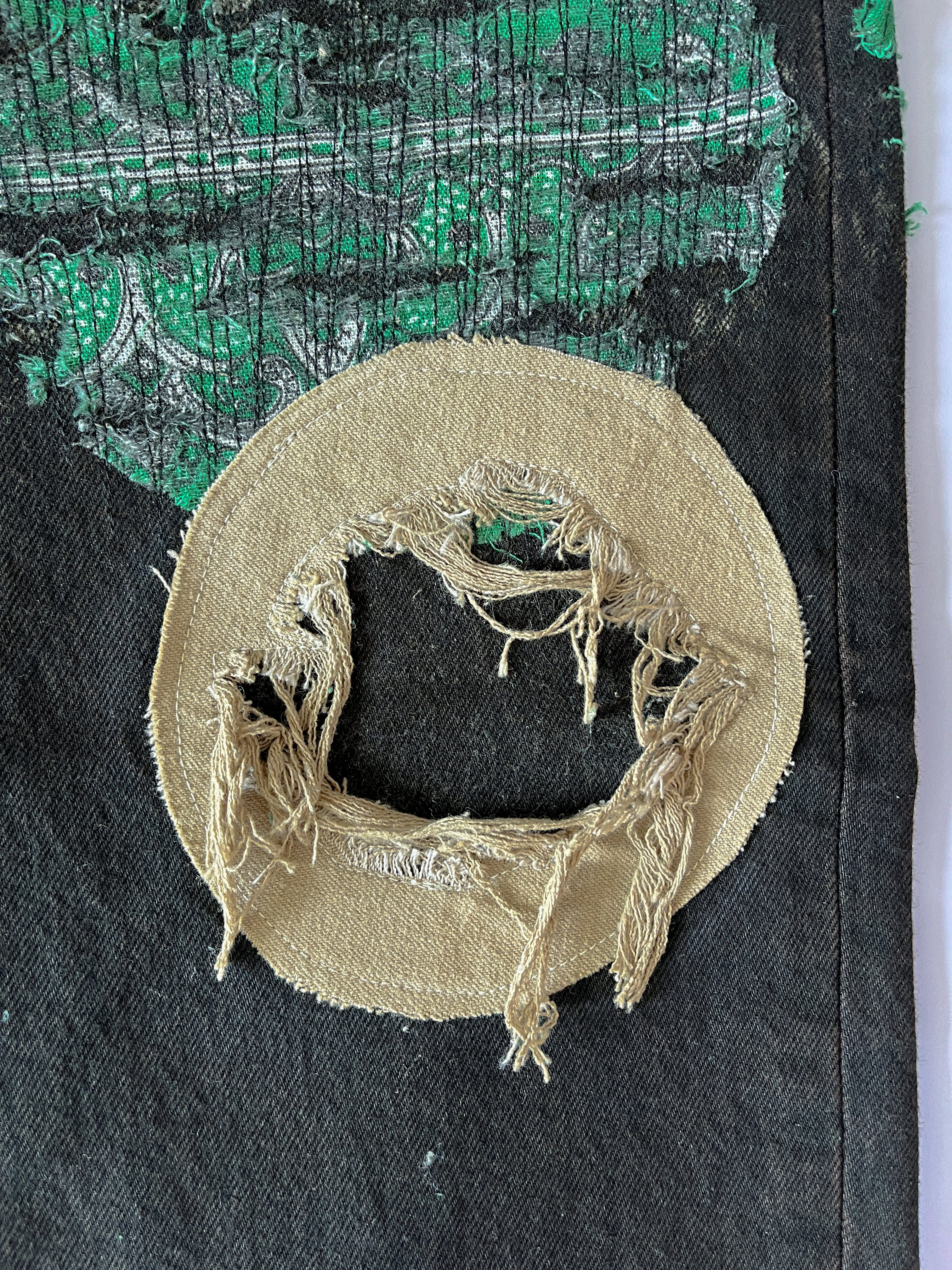 Circle Patchwork Denim