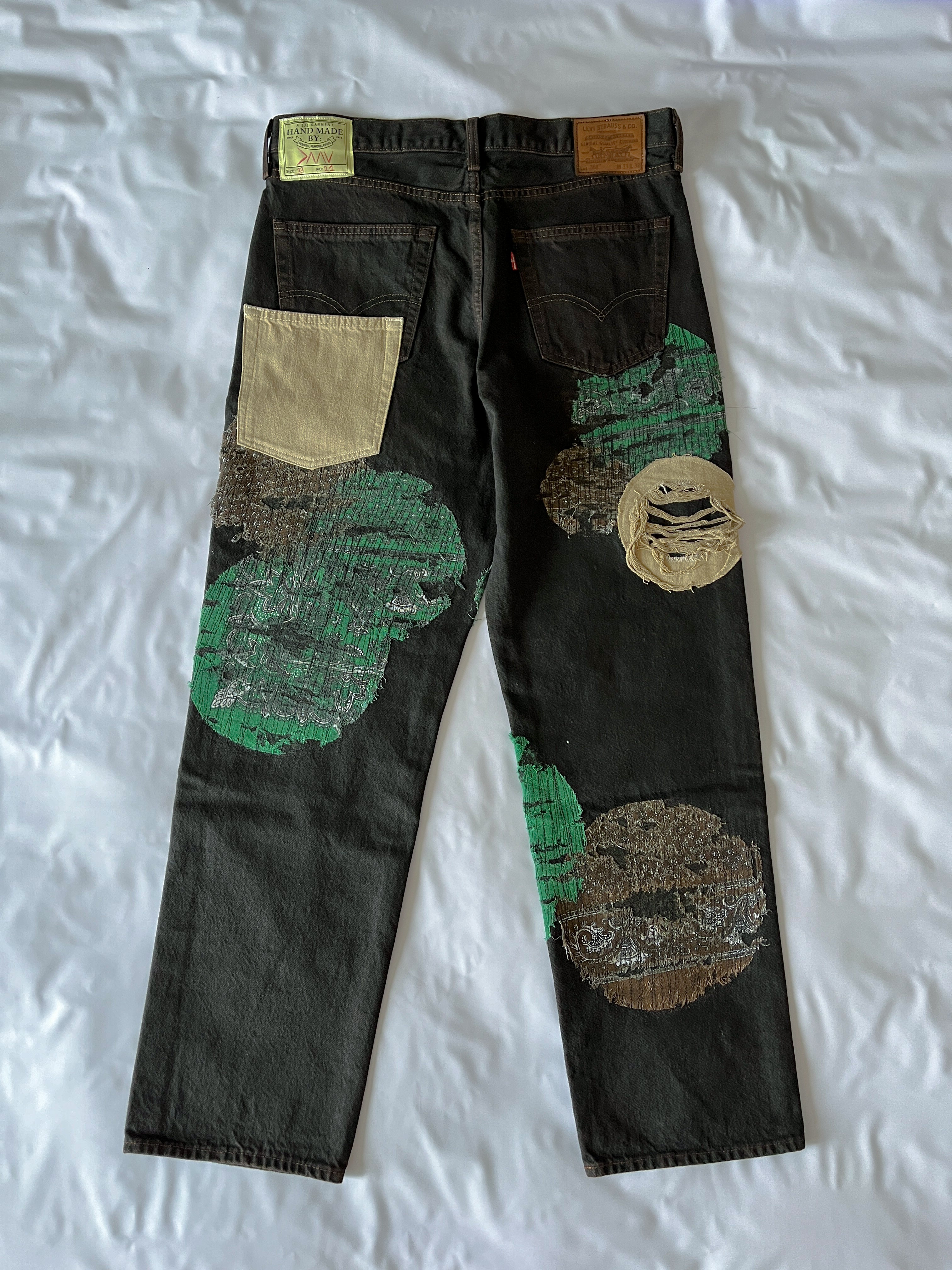 Circle Patchwork Denim