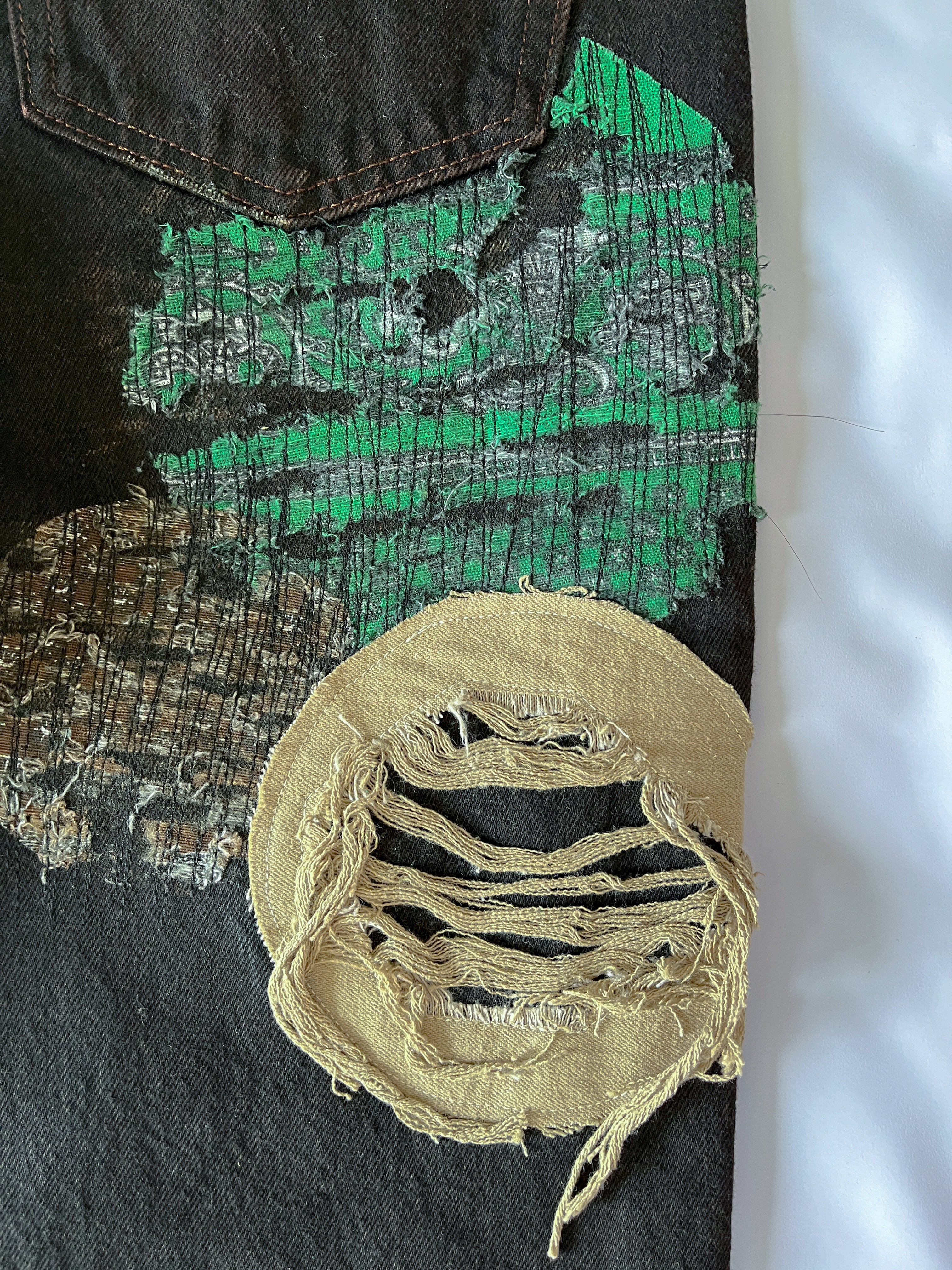 Circle Patchwork Denim