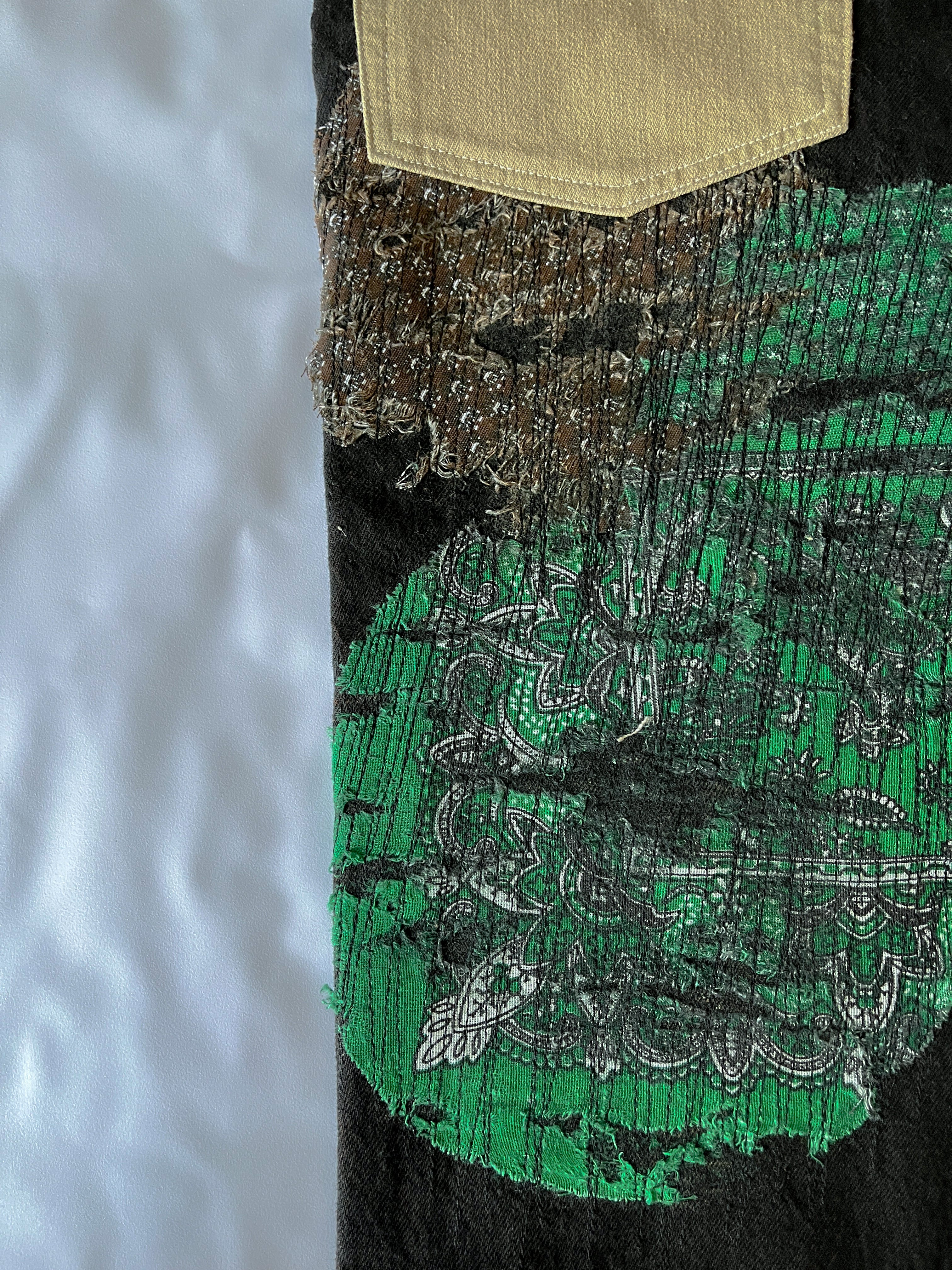 Circle Patchwork Denim