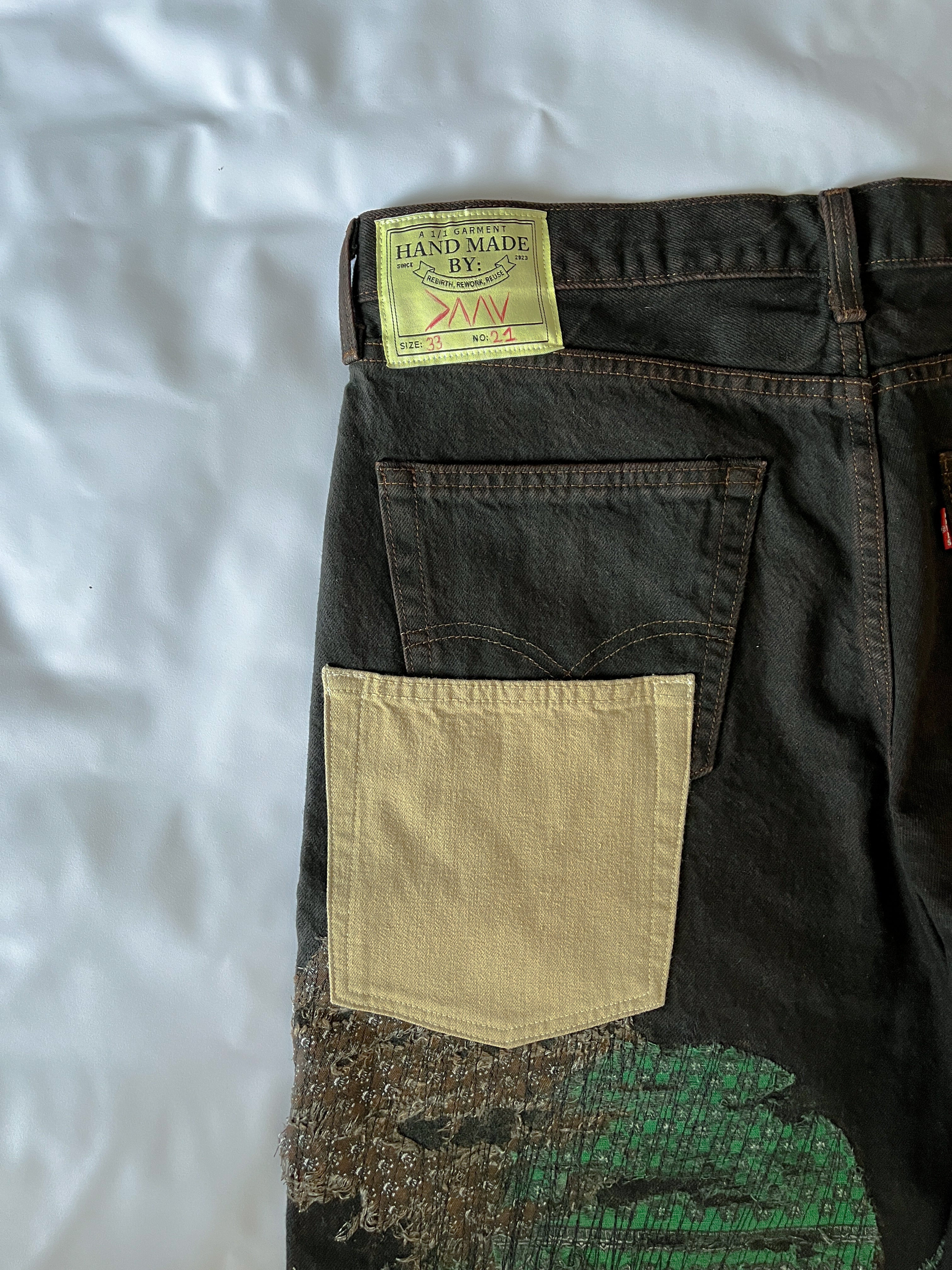 Circle Patchwork Denim