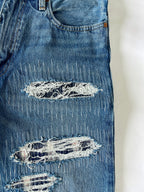 #36 Distressed Flannel Denim