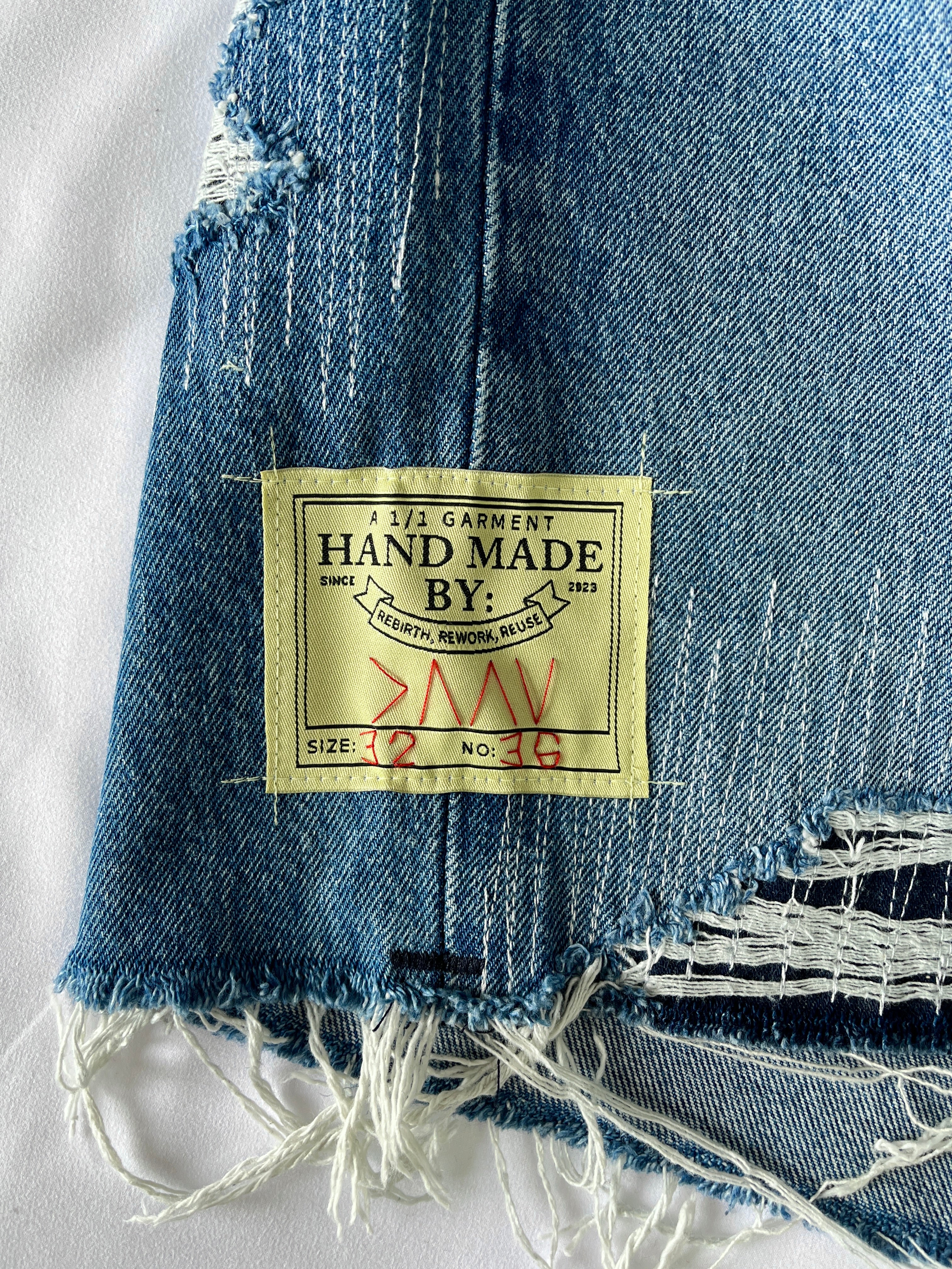 #36 Distressed Flannel Denim