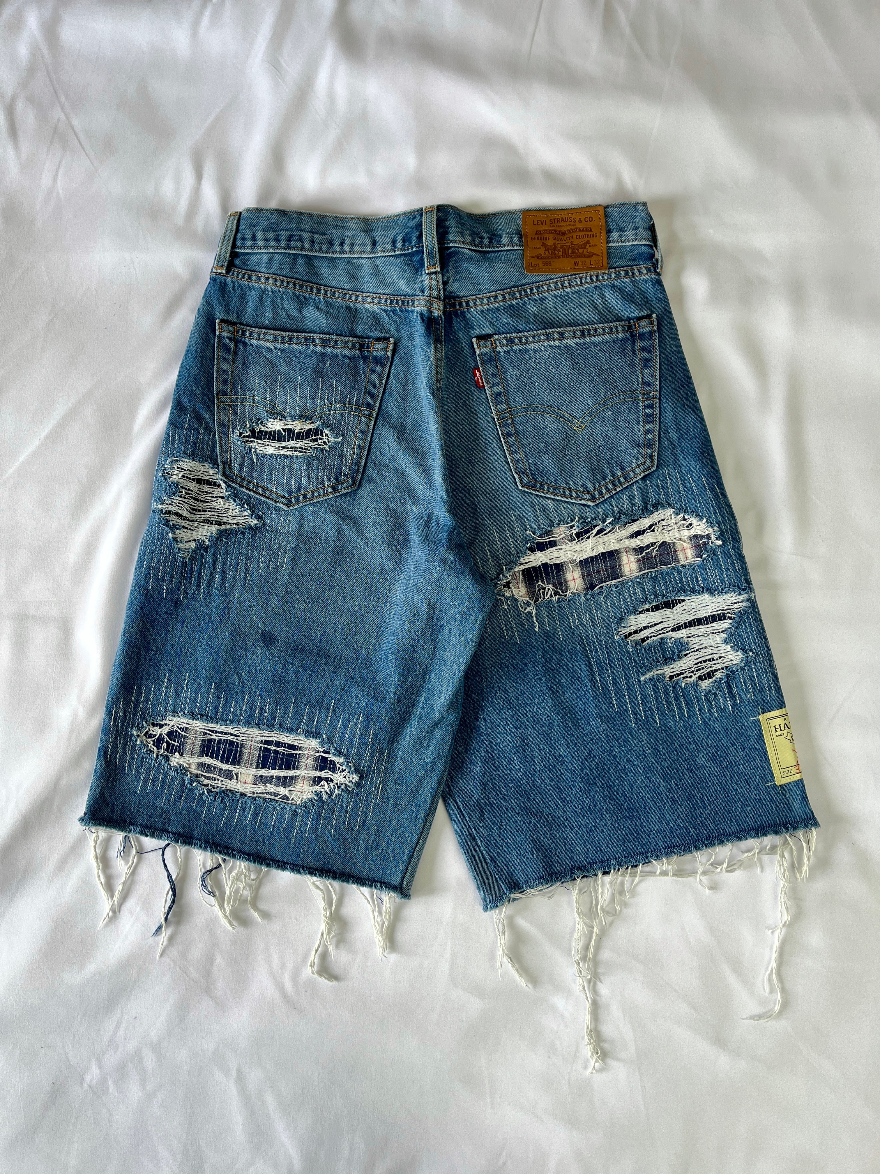 #36 Distressed Flannel Denim
