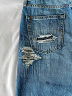 #36 Distressed Flannel Denim