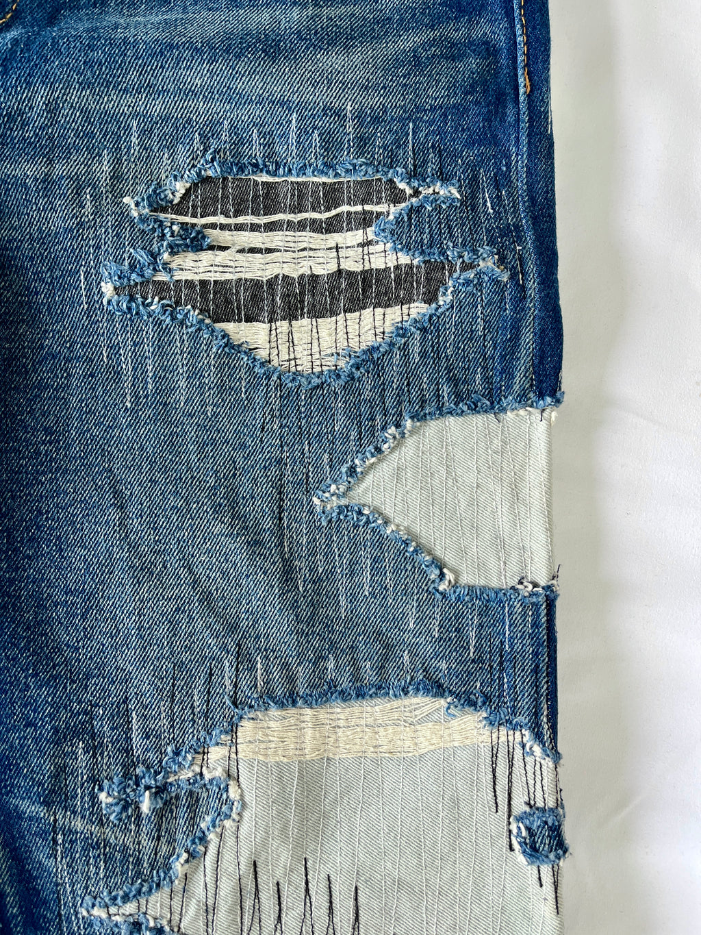 3 Tone Distressed Denim