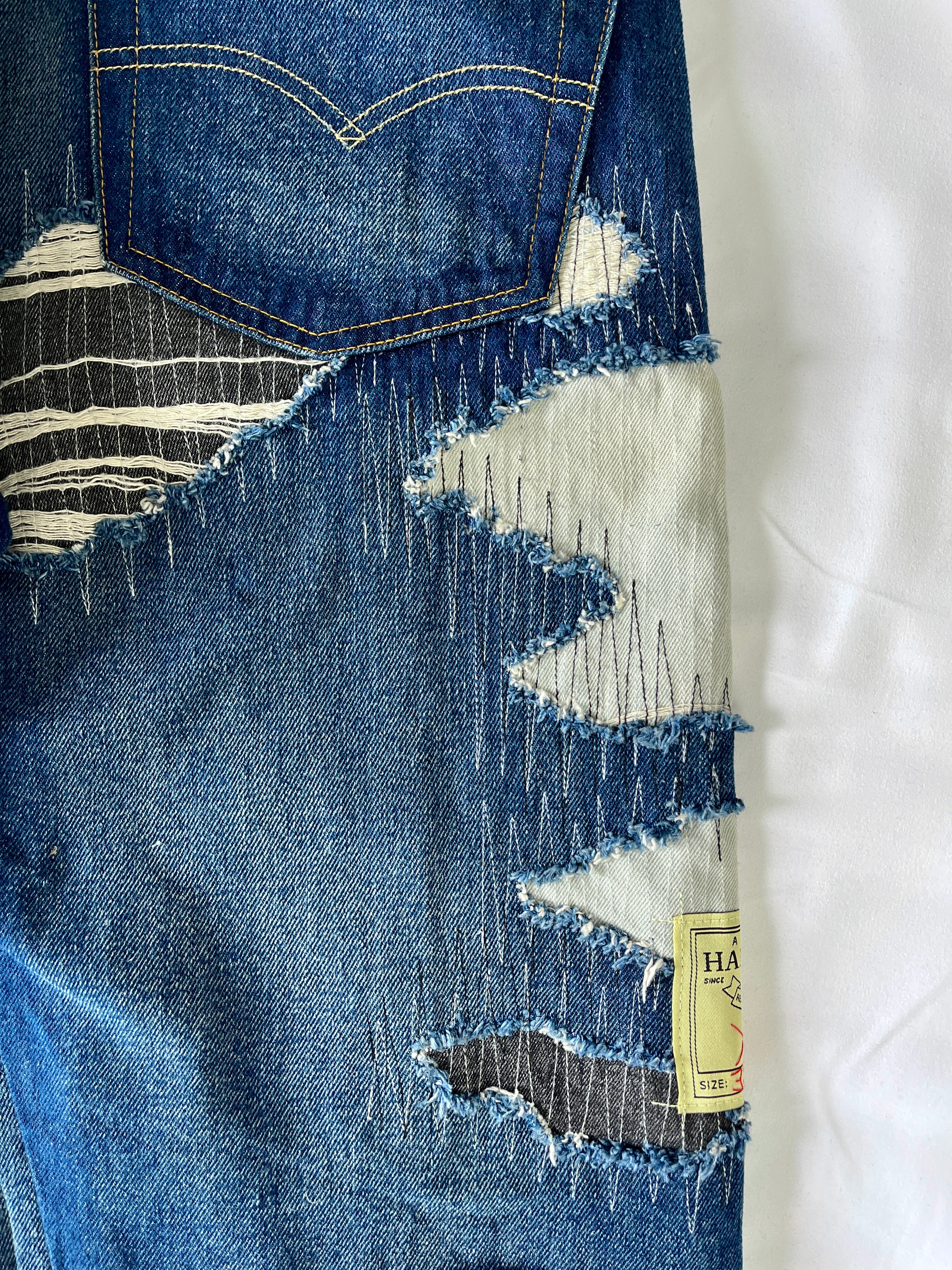 #32 3 Tone Distressed Denim