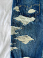 #32 3 Tone Distressed Denim