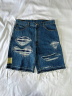 #42 Distressed Flannel Denim