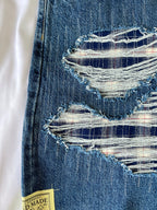 #42 Distressed Flannel Denim