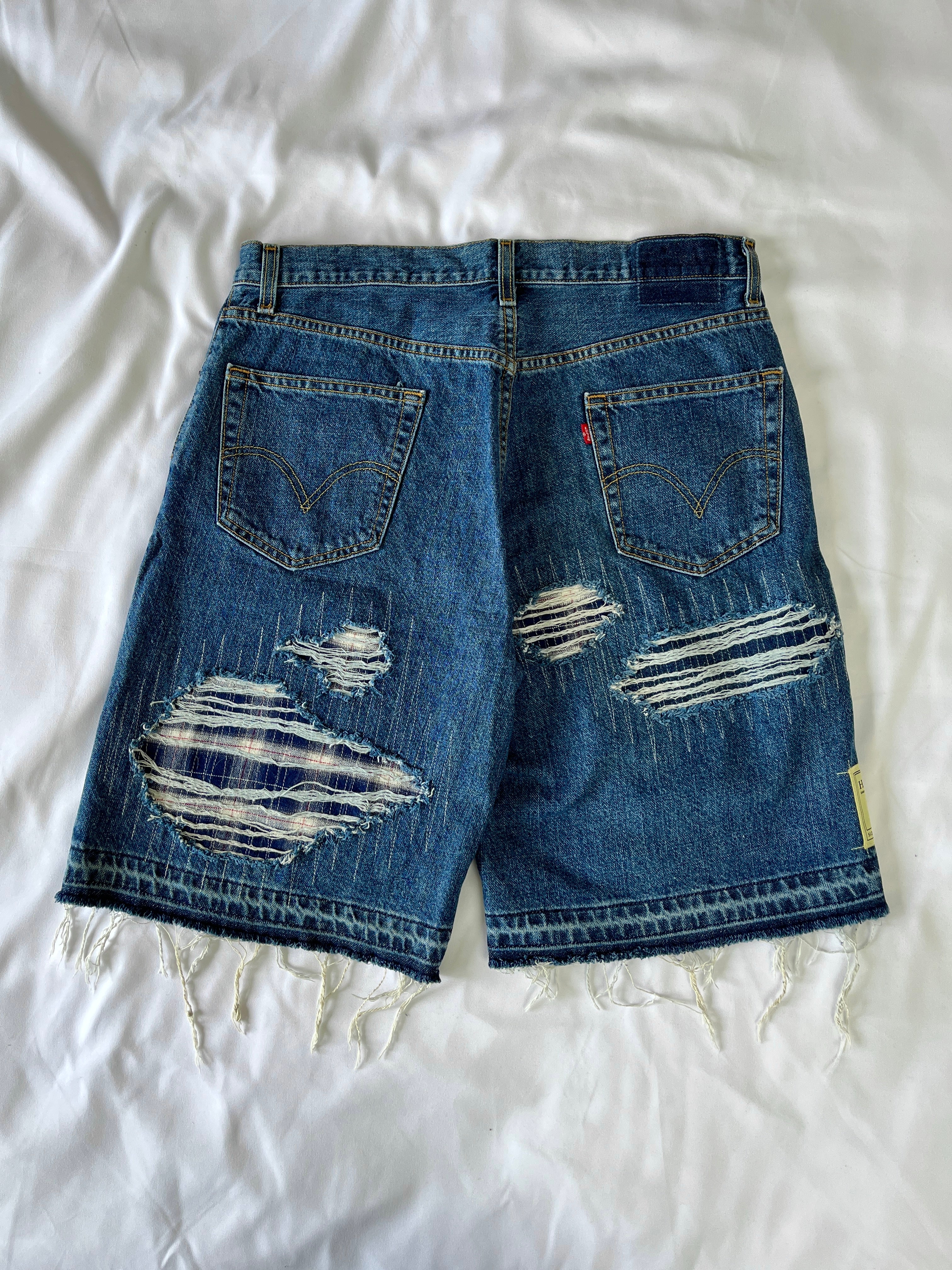 #42 Distressed Flannel Denim