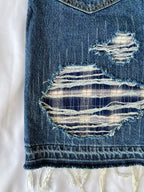 #42 Distressed Flannel Denim