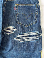 #42 Distressed Flannel Denim