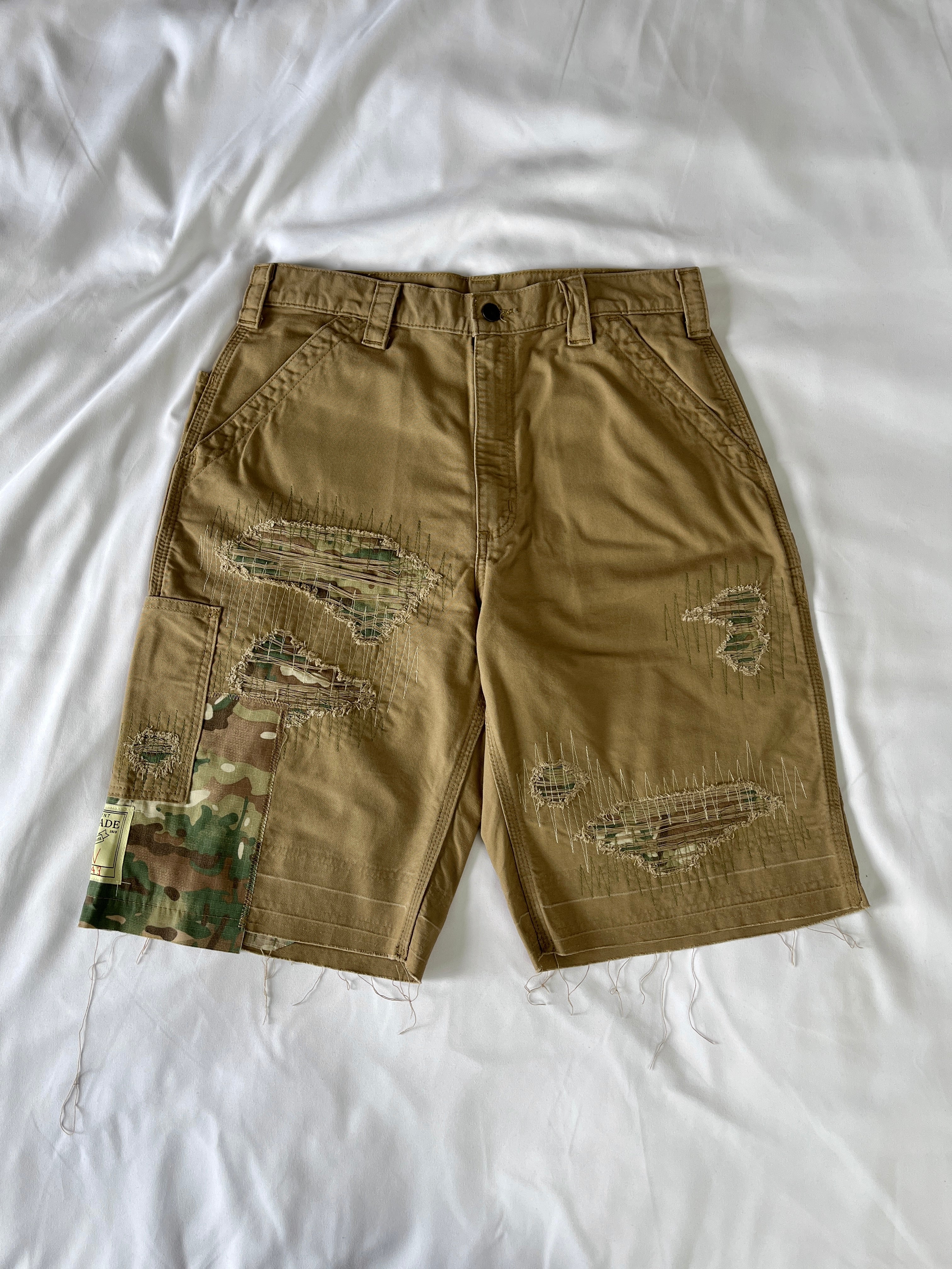 #43 Distressed Carpenter Shorts