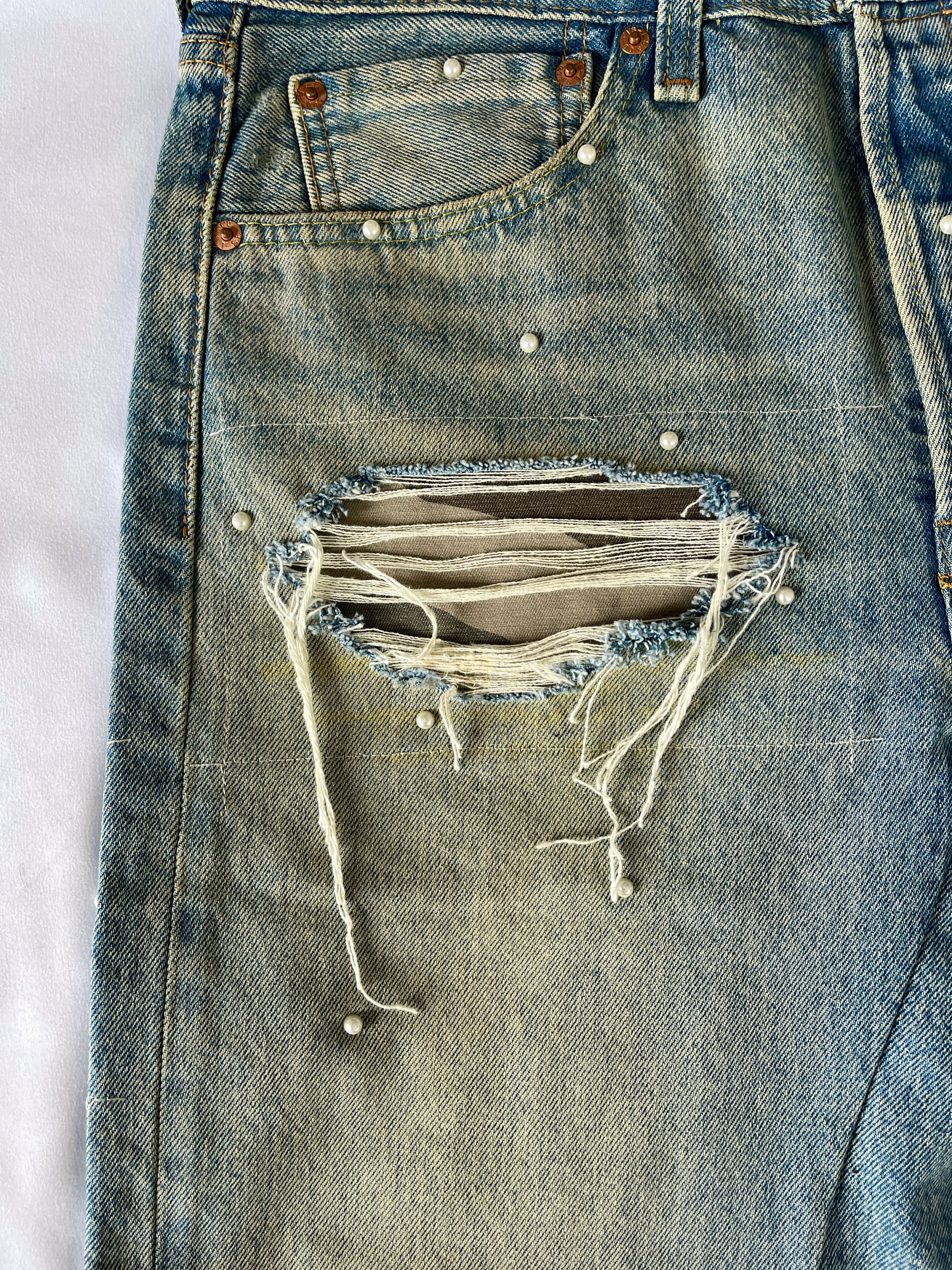 #34 Pearl Patchwork Denim