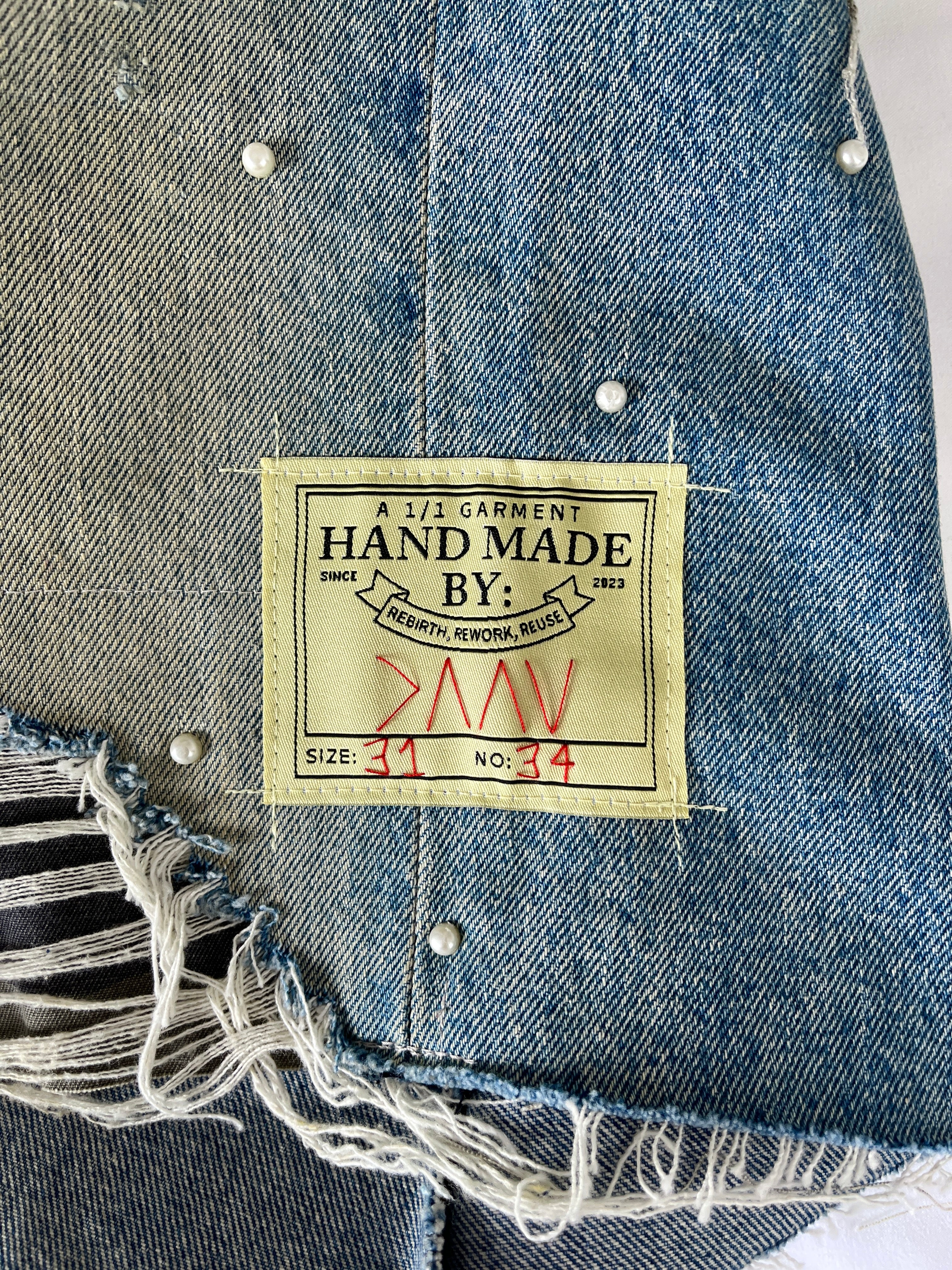 #34 Pearl Patchwork Denim