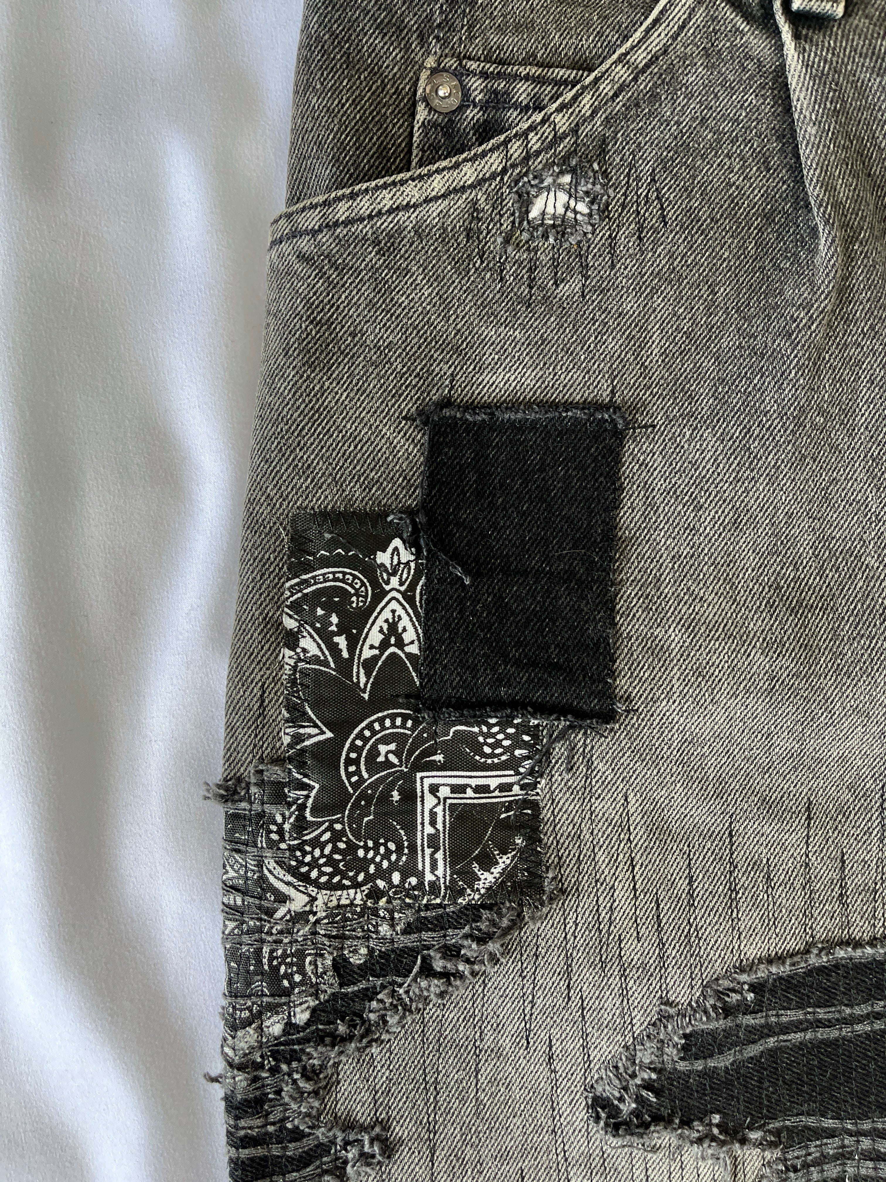 #41 Distressed Patchwork Denim