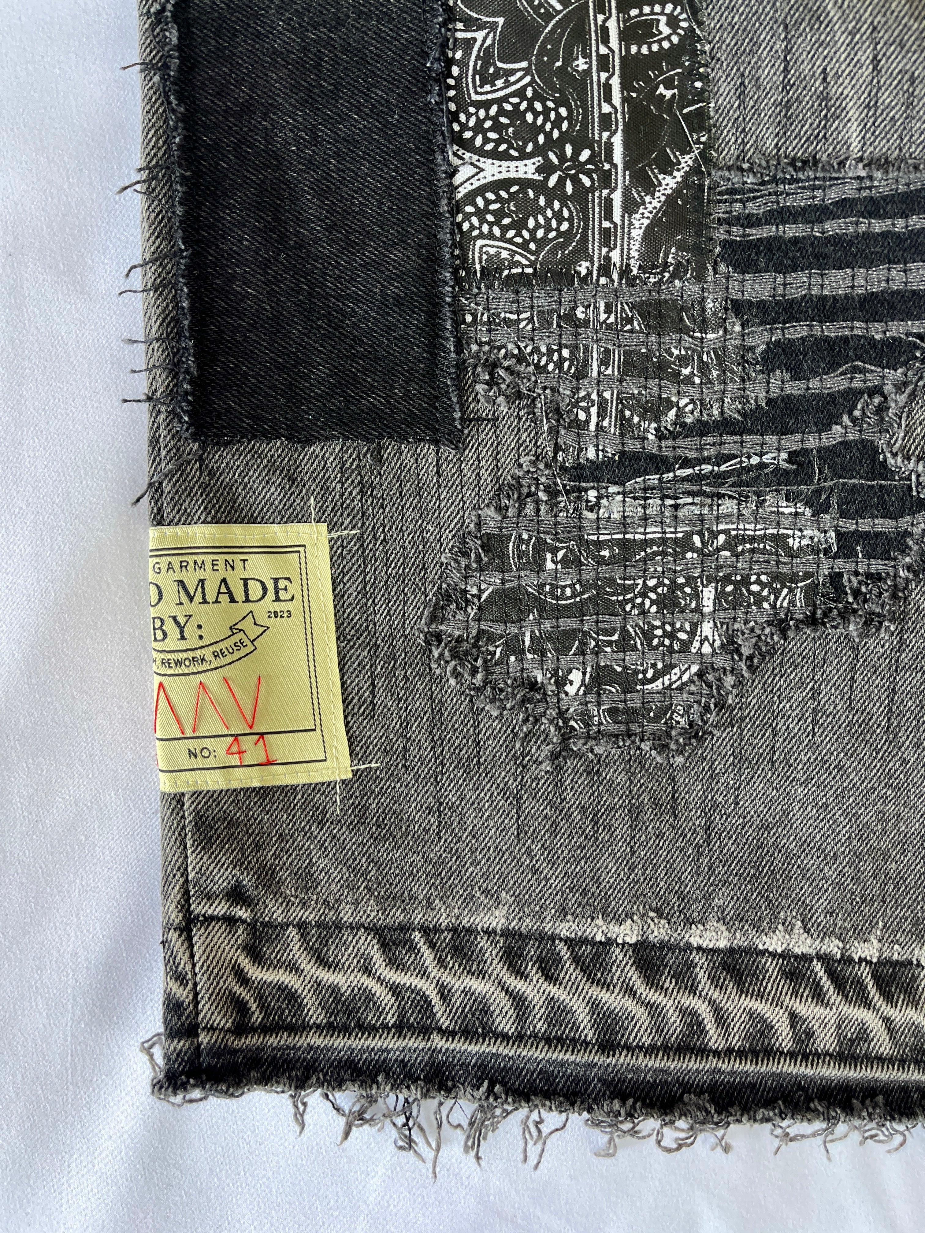 #41 Distressed Patchwork Denim