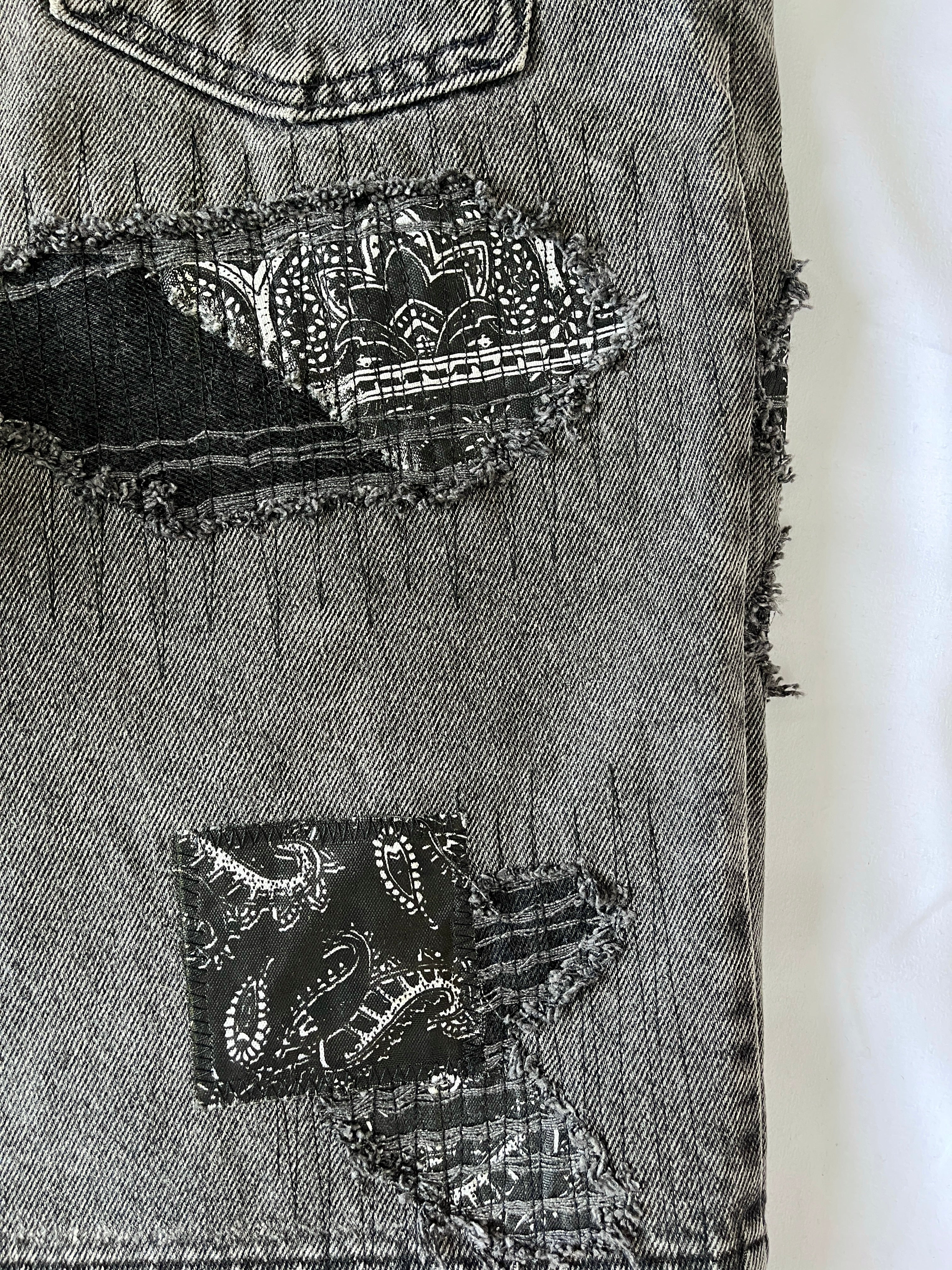 #41 Distressed Patchwork Denim