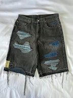 #37 Distressed 3 Tone Denim