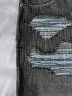 #37 Distressed 3 Tone Denim