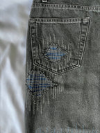 #37 Distressed 3 Tone Denim