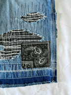 #40 Distressed Patchwork Denim
