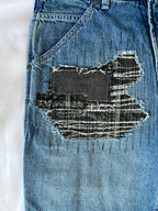 #40 Distressed Patchwork Denim