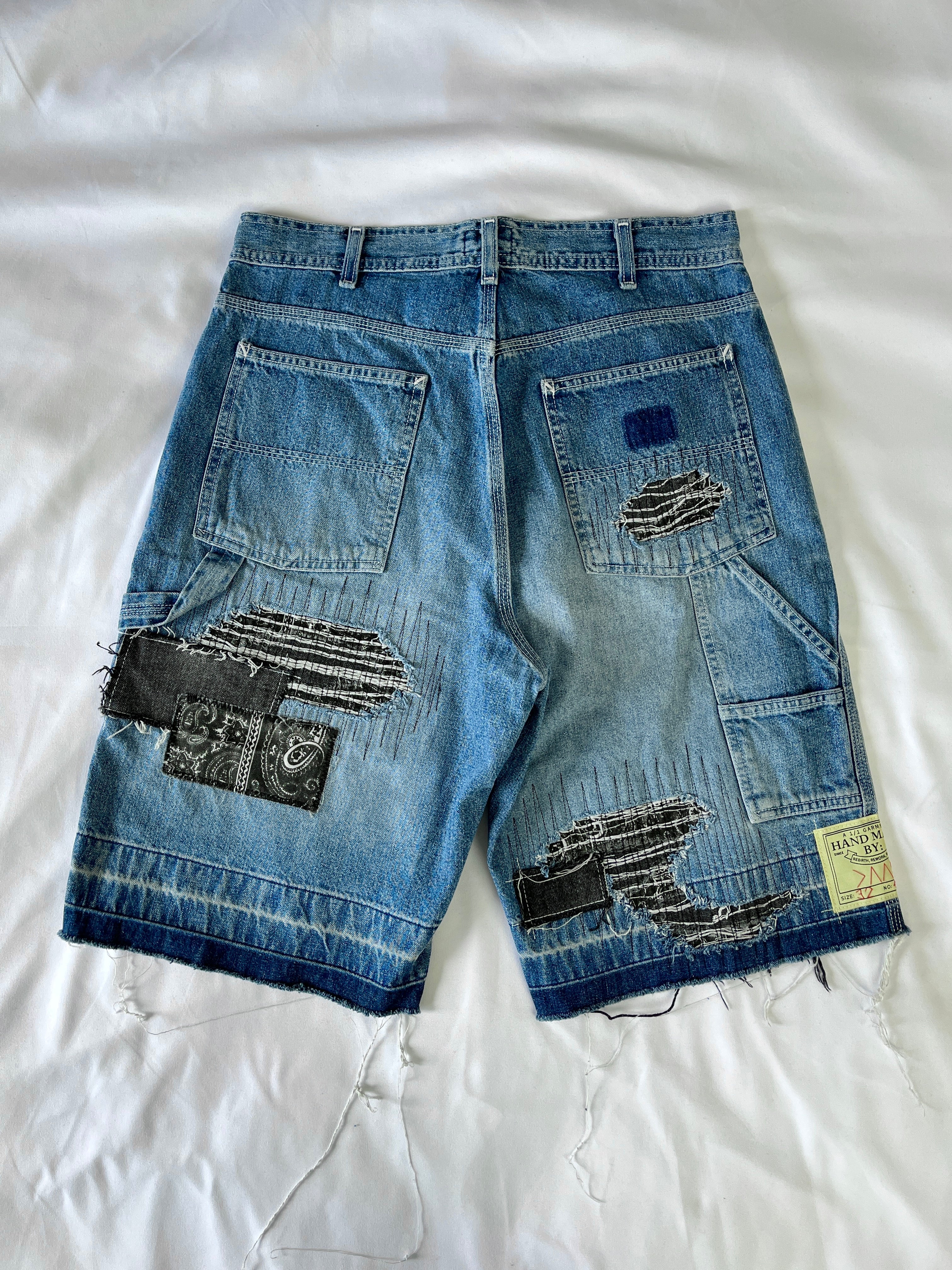 #40 Distressed Patchwork Denim
