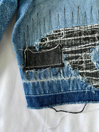 #40 Distressed Patchwork Denim