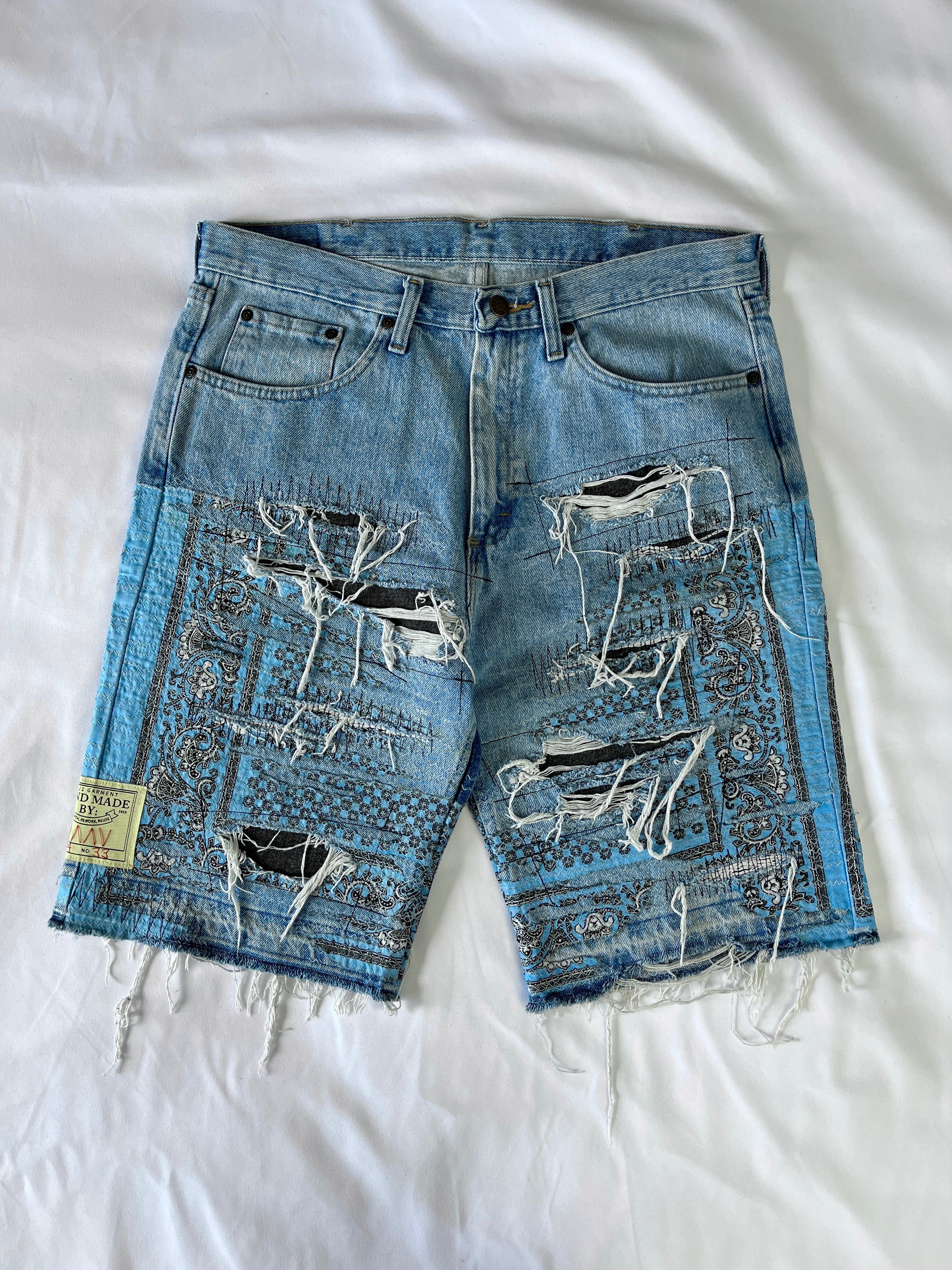 #33 Distressed Bandana Denim