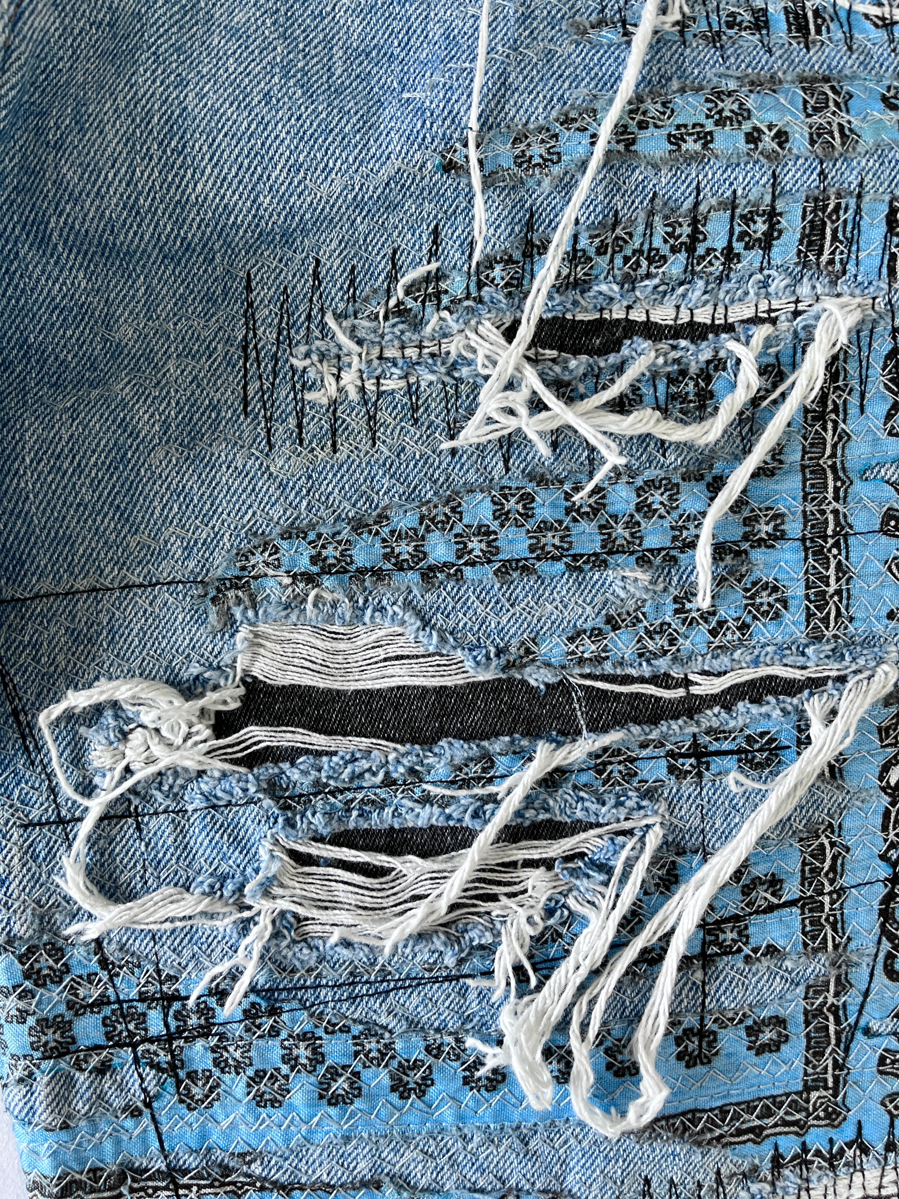 #33 Distressed Bandana Denim