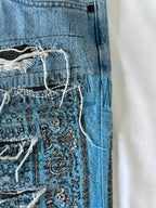 #33 Distressed Bandana Denim