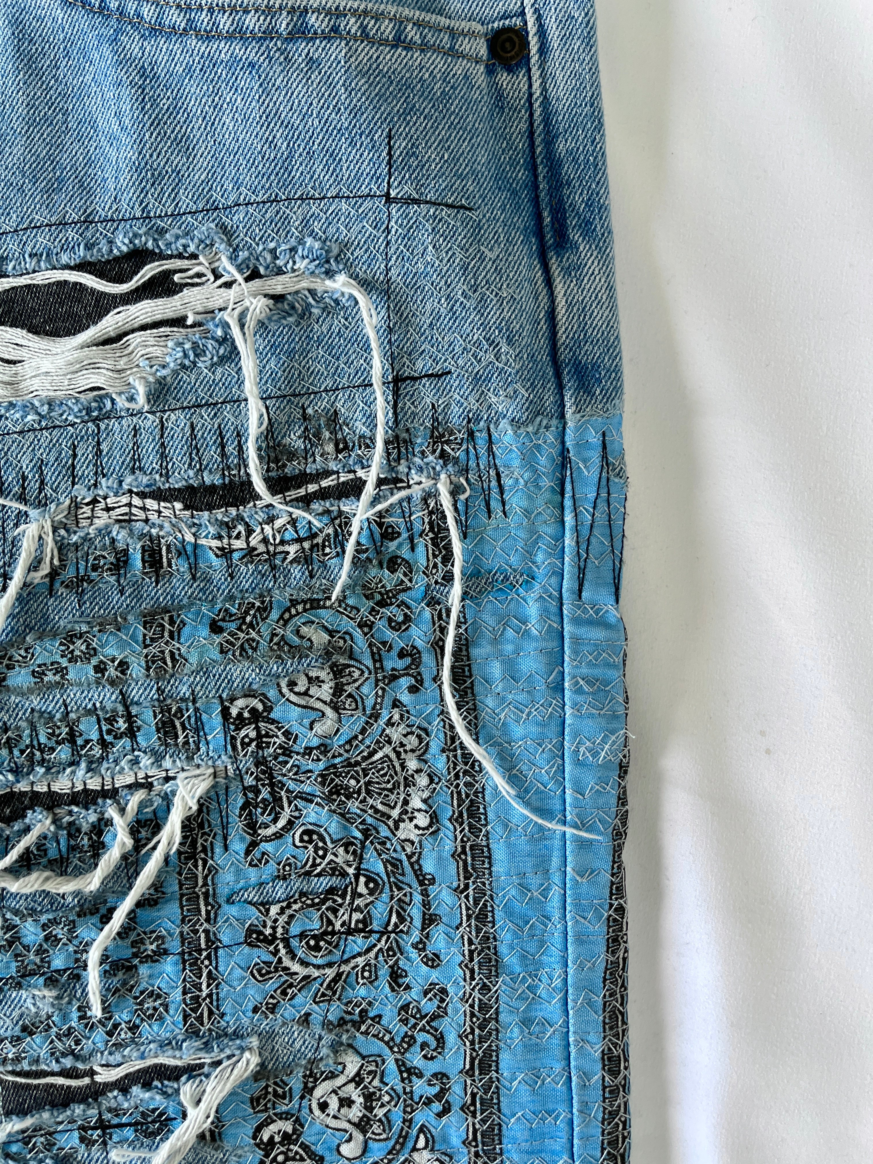 #33 Distressed Bandana Denim